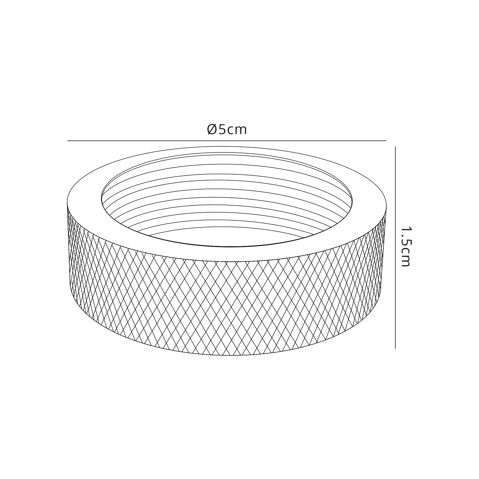 Dreifa Deeper Lampholder Ring Gun Metal D0212  Deco Dreifa Accessories